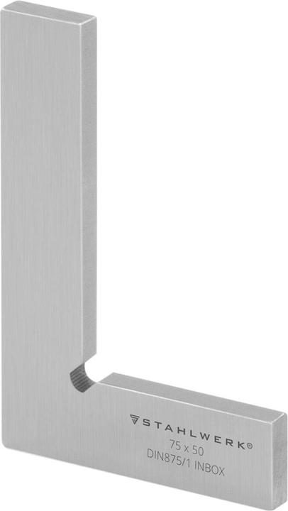 Produktbild Stahlwerk Flachwinkel 90° 75 x 50 mm DIN 875/1 aus rostfreiem Edelstahl