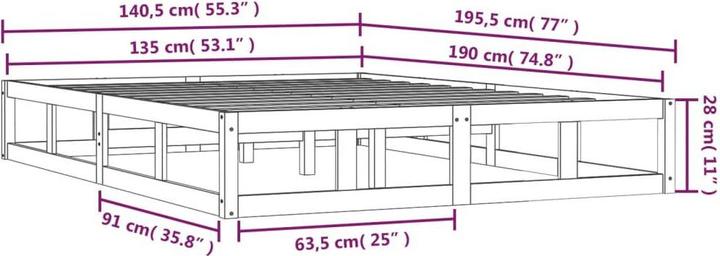 Produktbild VidaXL Nelek (135 x 190 cm)