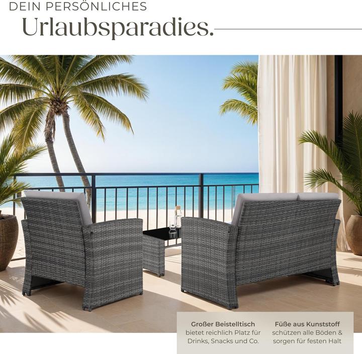 Actual product image tectake Rattan lounge Jesolo (89 cm)