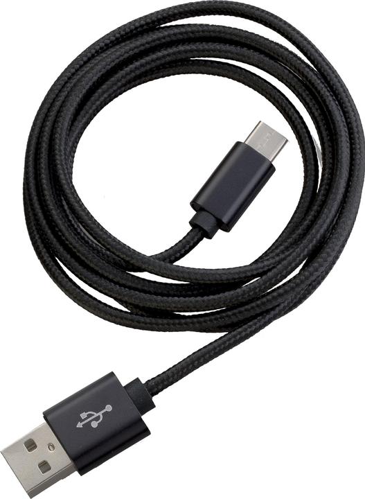 Immagine prodotto Peter Jäckel FASHION Cavo dati USB da 1,5 m Nero USB Type-C con funzione di sincronizzazione e ricarica (1.50 m, USB 2.0)