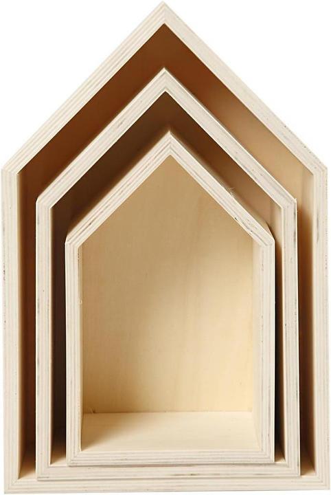 Produktbild Creativ Company Wandregal Haus Set (20 x 10 x 31 cm)