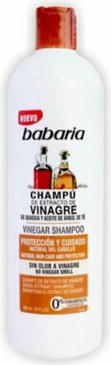 Actual product image Babaria Champu Con Extracto De Vinagre Sin Olor 600ml (600 ml, Liquid shampoo)