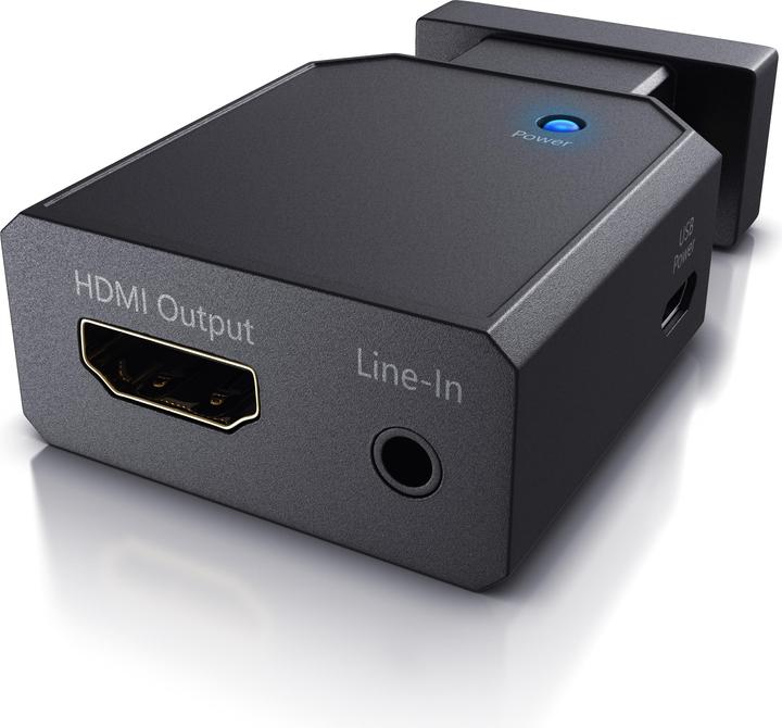 Image du produit CSL Adaptateur VGA vers HDMI avec Audio + VGA + USB, Convertisseur VGA vers HDMI pour PC, Ordinateur (HDMI, 7.60 cm)