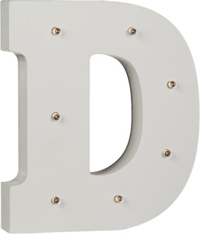 Produktbild Ootb Beleuchteter Holz-Buchstabe D, mit 7 LED, ca. 16 cm