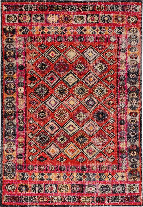 Actual product image Pergamon Kurzflor Designer Teppich Modern Vintage Orient Muster (160 x 230 cm)