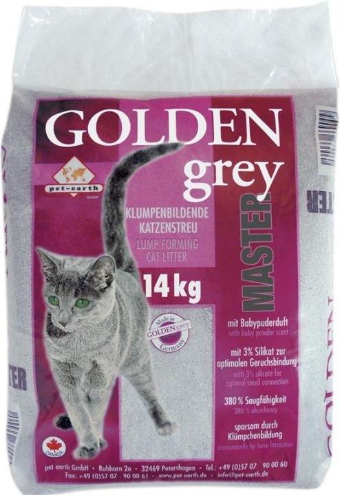 Immagine prodotto Pet-Earth Lettiera per gatti Golden Grey Master Polvere per bambini (Raggruppamento, 7 kg)