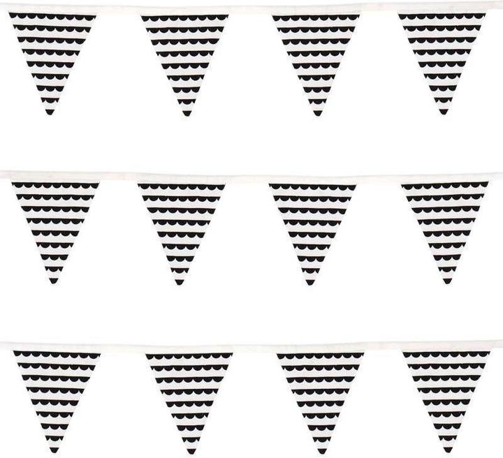 Immagine prodotto Jabadabado Catena di gagliardetti in tessuto nero (15 x 6 x 20 cm)