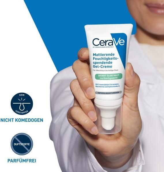 Produktbild CeraVe Feuchtigkeitsspendende Gel-Creme (52 ml, Gesichtsgel, 24h Creme)