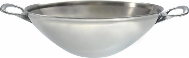 Actual product image de Buyer Affinity wok with 2 handles, induction (32 cm, Wok, Stainless steel)