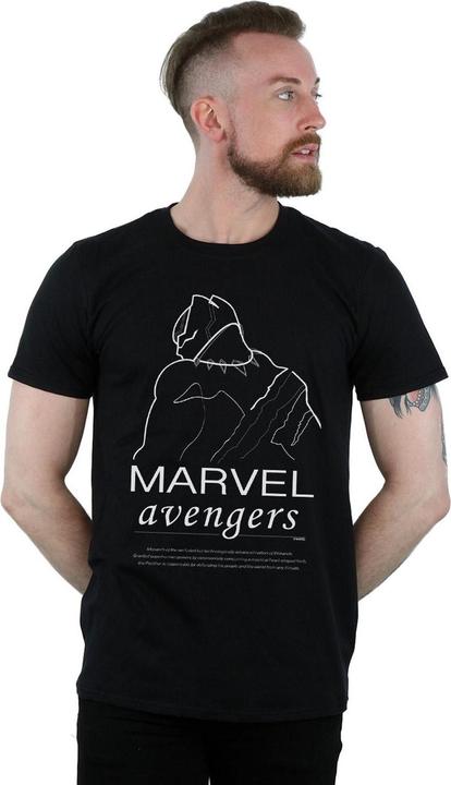 Produktbild Black Panther Single Line TShirt (5XL)