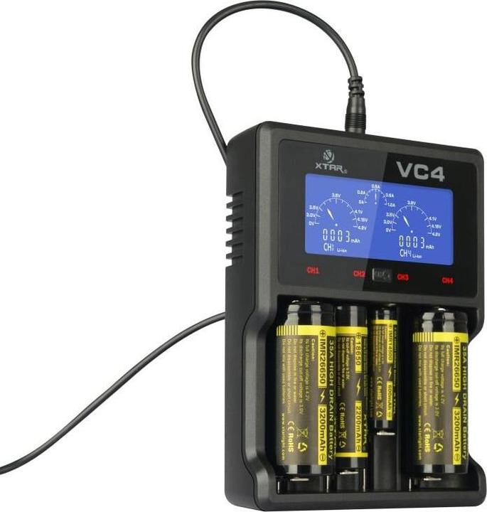 Produktbild Xtar VC4SL (1 Stk., 14500, 16340, 18500, 18650, 21700, 26650, AAA, AA, Akku)