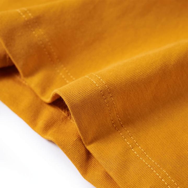 Immagine prodotto VidaXL Camicia da bambino a maniche lunghe ocra 128,Materiale: 100 (128)