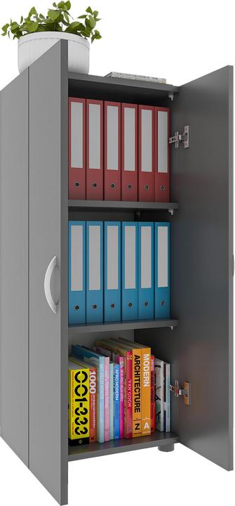 Immagine prodotto VCM Armadietto per ufficio Libri Armadietto per archiviazione Armadietto per mobili da ufficio Ulas (49 x 34 x 108 cm)