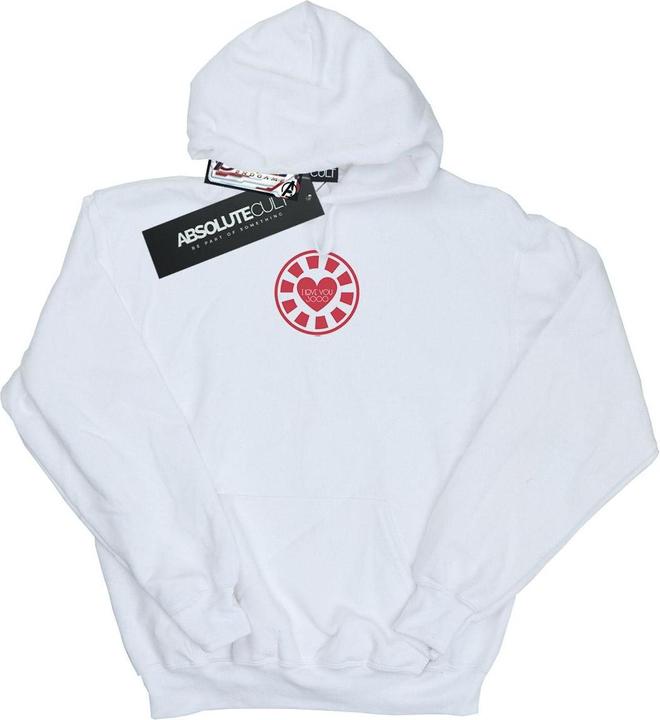 Actual product image Womens/Ladies Avengers Endgame I Love You 3000 Tony Stark Heart Hoodie (S)
