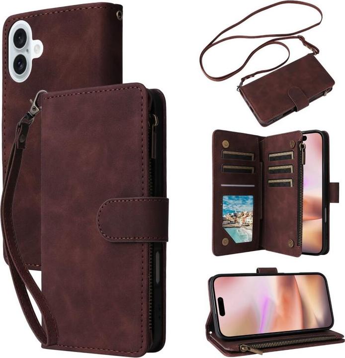 Immagine prodotto Cover-Discount iPhone 16 Plus - Custodia a portafoglio con cordino (Apple iPhone 16 Plus)