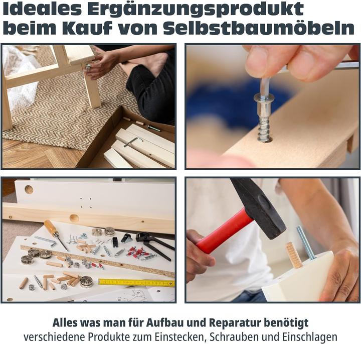 Actual product image Helpmate Möbelschrauben Set (124 Screws per piece)
