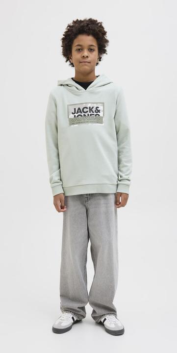Actual product image Jack & Jones Jcologan Ss24 Print Sweat Hood Sn Jnr (128)
