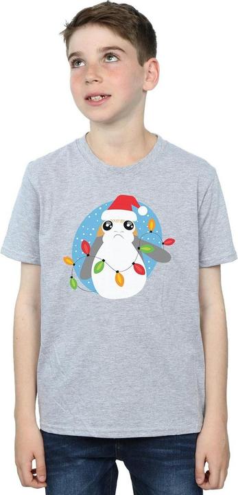 Immagine prodotto Star Wars The Last Jedi Porg Christmas Lights Maglietta Ragazzi (140, 146)