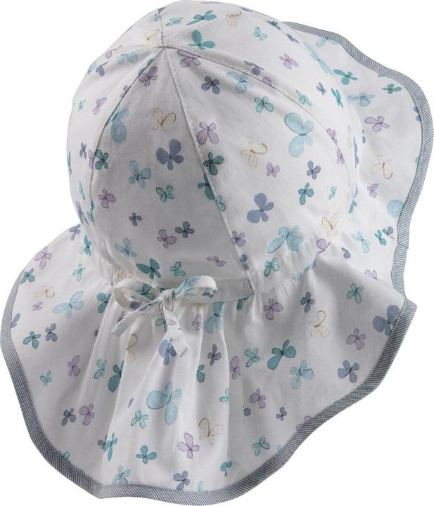 Produktbild Sterntaler Sonnenhut mit Nackenschutz Schmetterlinge Weiss Gr. 49 (49)