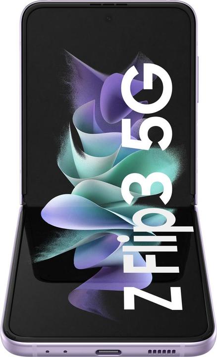 Actual product image Samsung Galaxy Z Flip3 5G EU (128 GB, Lavender, 6.70", SIM + eSIM, 12 Mpx, 5G)