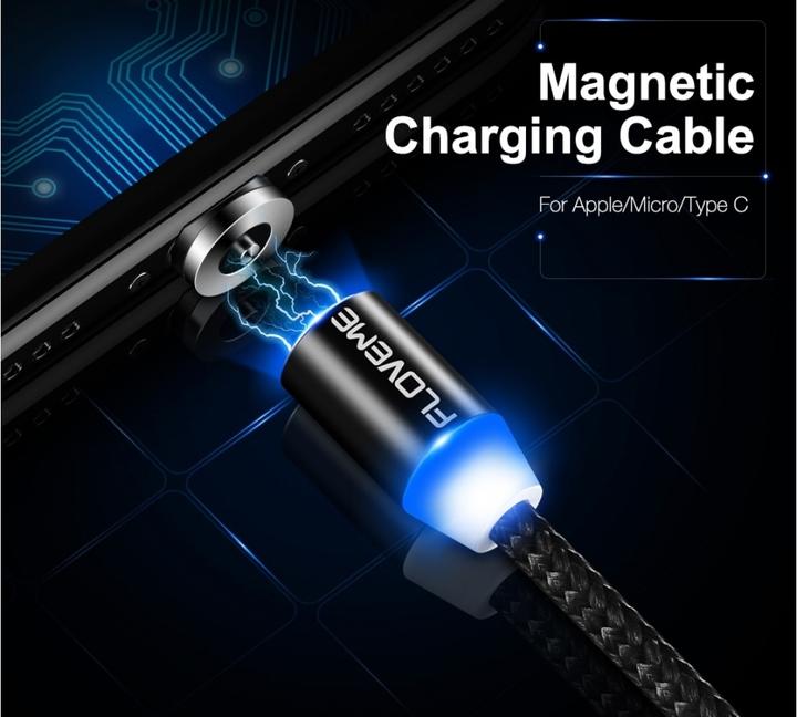Image du produit Floveme Insnap Câble de charge MicroUSB avec connecteur magnétique (USB 1.0)