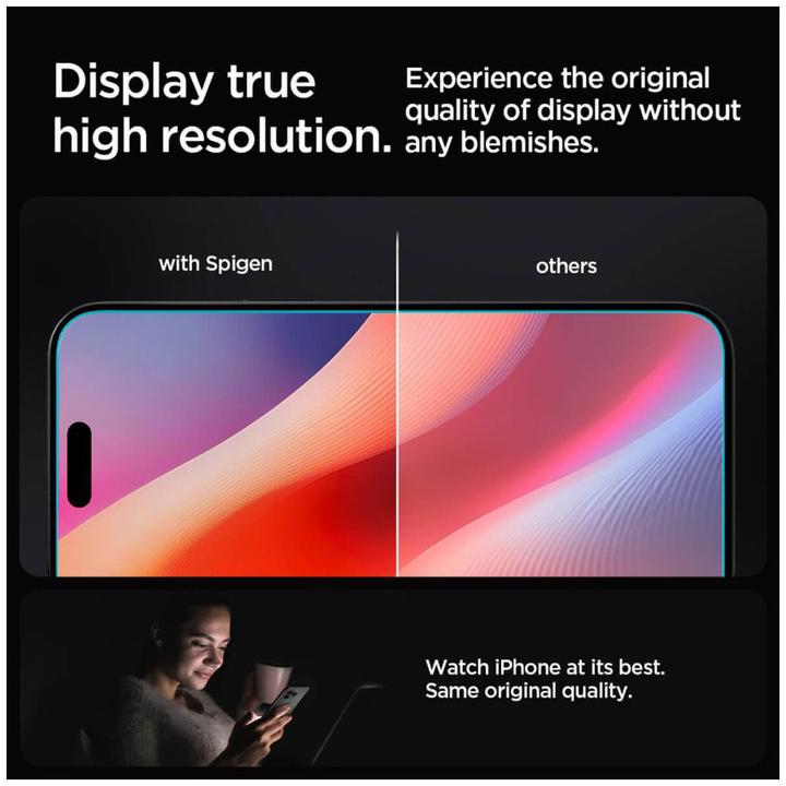 Produktbild Spigen Glas.TR iPhone 16 Pro "EZ FIT" clear szkło hartowane AGL07935 (1 Stück, Apple iPhone 16 Pro)