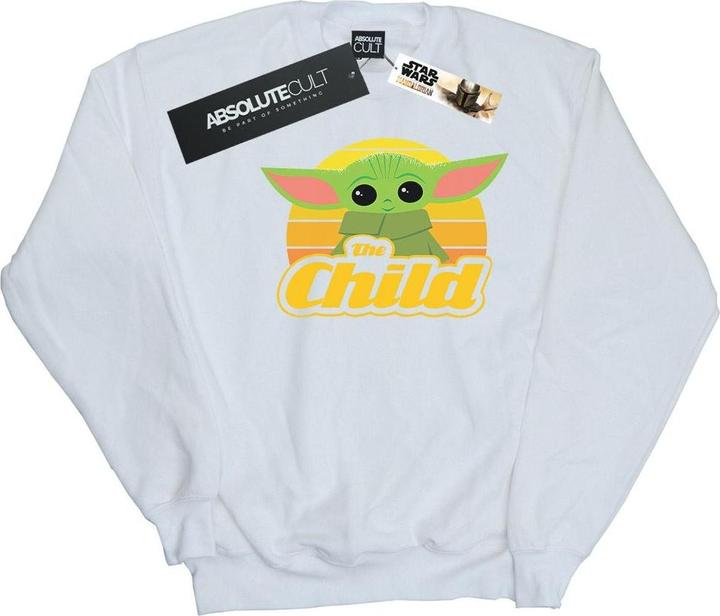 Actual product image Star Wars Mens The Mandalorian The Child Retro Sweatshirt (L)