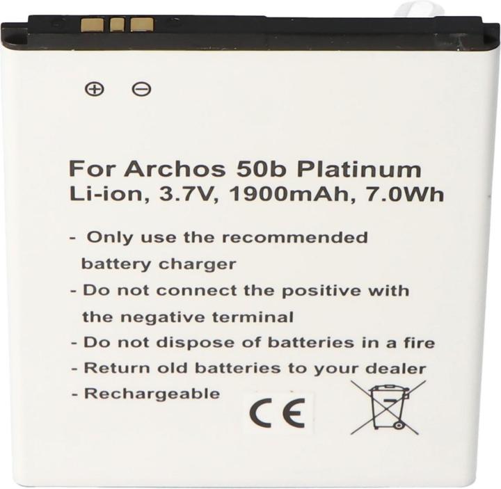 Actual product image AccuCell Battery for Archos AC50BPL Battery Archos 50b Platinum