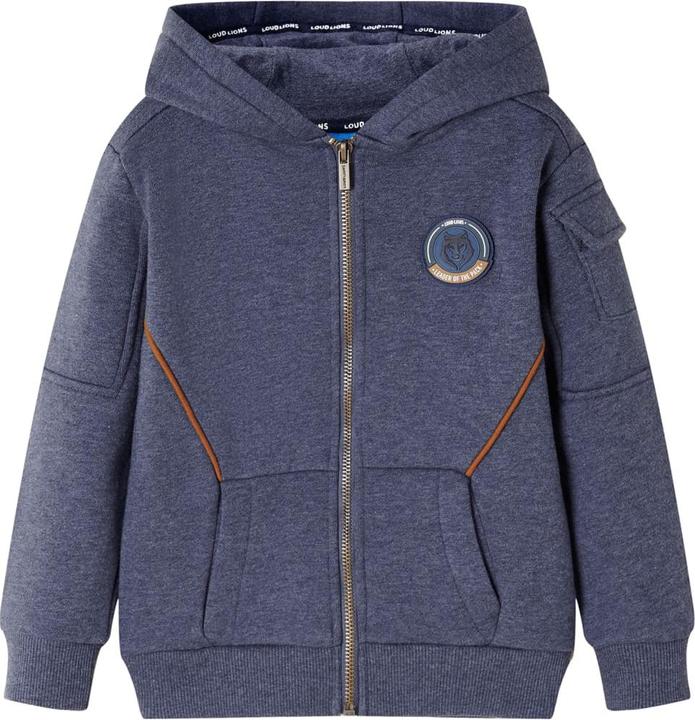 Actual product image VidaXL Children's hoodie with zip Dark blue (104)