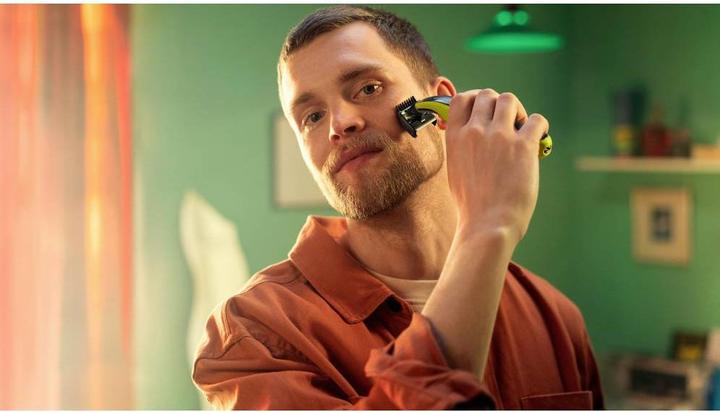 Productafbeelding Philips QP2724/20 OneBlade Scheerapparaat/Trimmer, Gezicht, Zwart/Groen