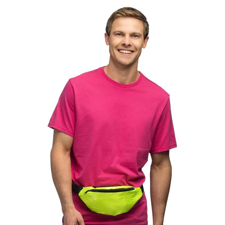 Actual product image Boland Bauchtasche Gürteltasche in Neon Gelb mit Pailletten