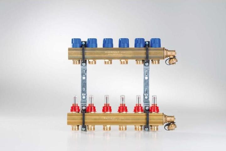 Actual product image Magni Buderus Empur brass heating circuit manifold system manifold HKV-D flow meter, heating circuits/B (0.35 m)