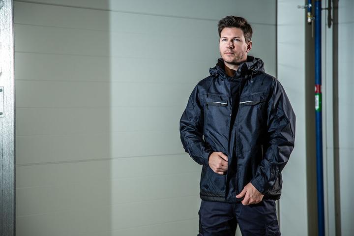 Produktbild Projob Wind- und wasserdichte Regenjacke mit Kontrastelementen