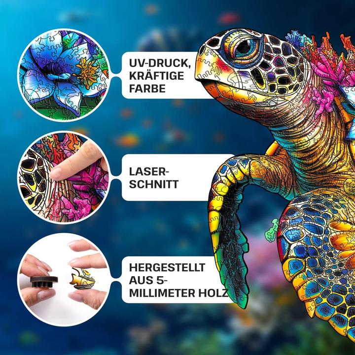 Actual product image Escape Welt Turtle (200 pieces) - wooden jigsaw puzzle (200 pieces)
