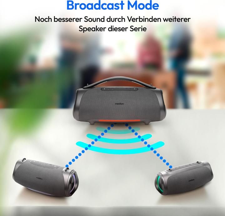 Actual product image Medion LIFE® P61762 Portable Bluetooth® speaker (47 h)