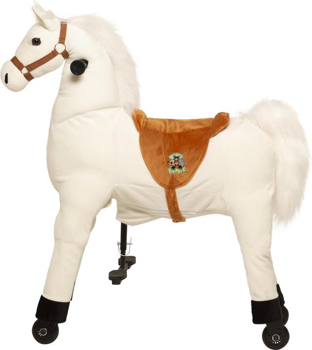 Animal Riding Paard Snowy Wit Medium / Large - Rijdend paardenspeelgoed - Paardenspeelgoed - Zadelhoogte 67