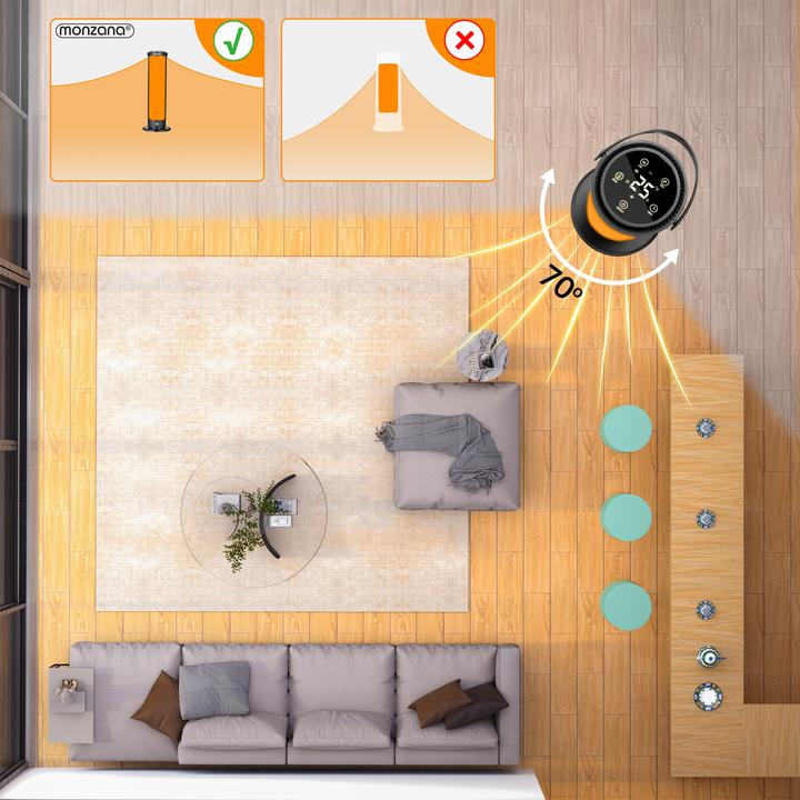 Actual product image Monzana Fan heater (2000 W)