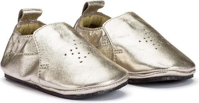 Image du produit La Redoute Collections Pantoufles en cuir doré avec motif étoilé (21)