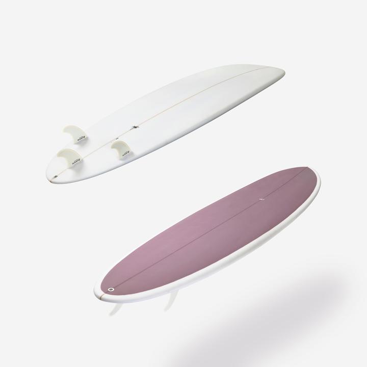 Produktbild Olaian Surfboard Hybrid aus Harz 8' 62 l mit drei Finnen lila (8')