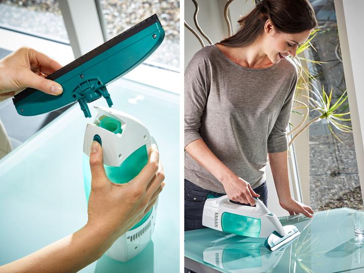 Actual product image Leifheit Dry & Clean window vacuum cleaner set with handle, washer, narrow suction nozzle