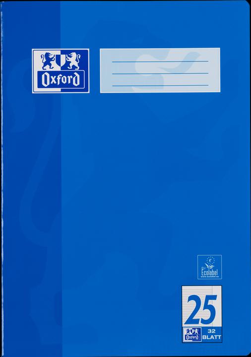Actual product image Oxford Exercise book, A4, ruling 25 (A4, Lined, Hardcover)