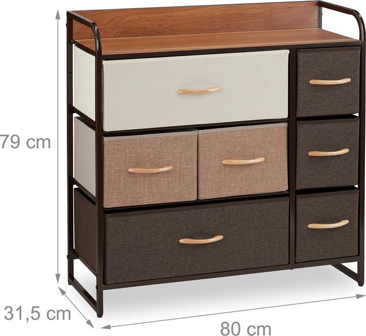 Produktbild Relaxdays Schubladenschrank (80 x 31.5 x 79 cm)