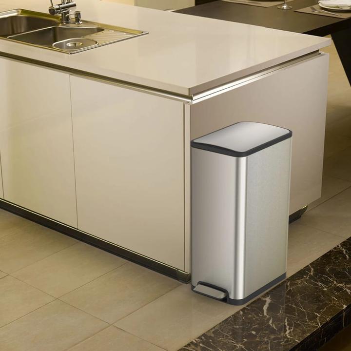 Produktbild EKO Mülltrennsystem Ecoslim Tretmülleimer Edelstahl 2 x 20 L mit Fingerabdruckschutzbeschichtung, z (40 l)