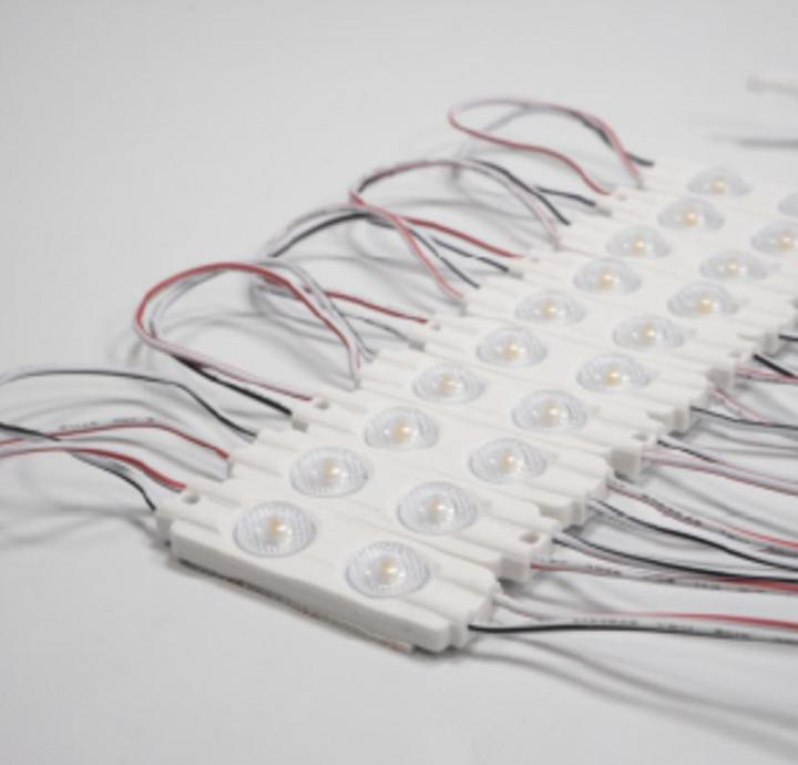 L&S Chaîne modulaire LED 24 V pour caissons lumineux (Blanc froid, 70 cm, Extérieur)