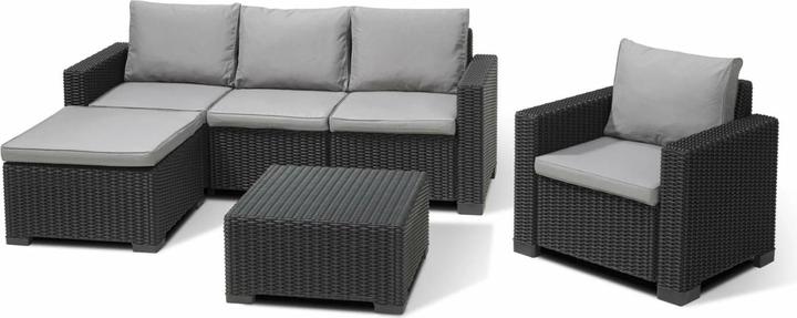 Image du produit Allibert Set de salon Moorea anthracite, Matériau : Polypropylène (PP), Set