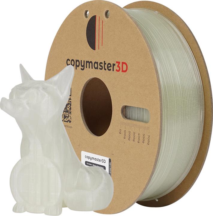 Actual product image Copymaster3D PLA Glow Filament for 3D Printer, 1.75 mm, glowing neon green (PLA, 1.75 mm, 1262 g, Multicoloured)
