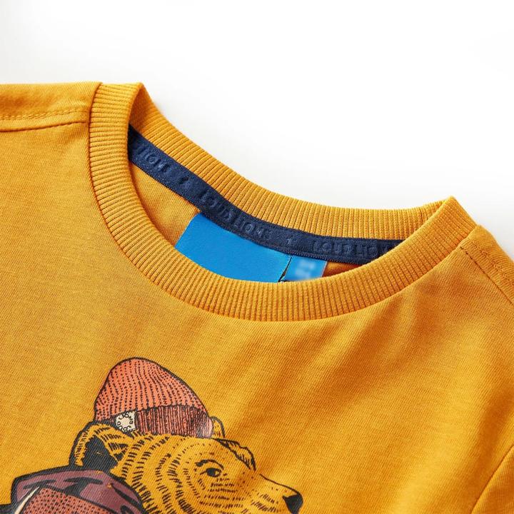 Produktbild VidaXL Kinder-Langarmshirt Ocker 104,Material: 100 (104)