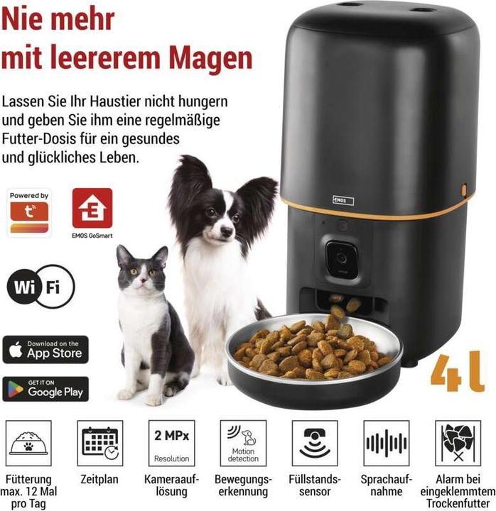 Immagine prodotto Emos Gosmart Pet Feeder With Camera 4l Pet-104 (4 l)