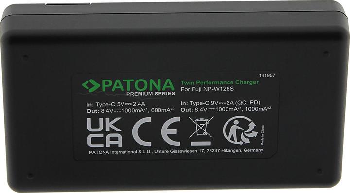 Image du produit Patona Chargeur Premium Twin. Fuji NP-W126 (Chargeur)