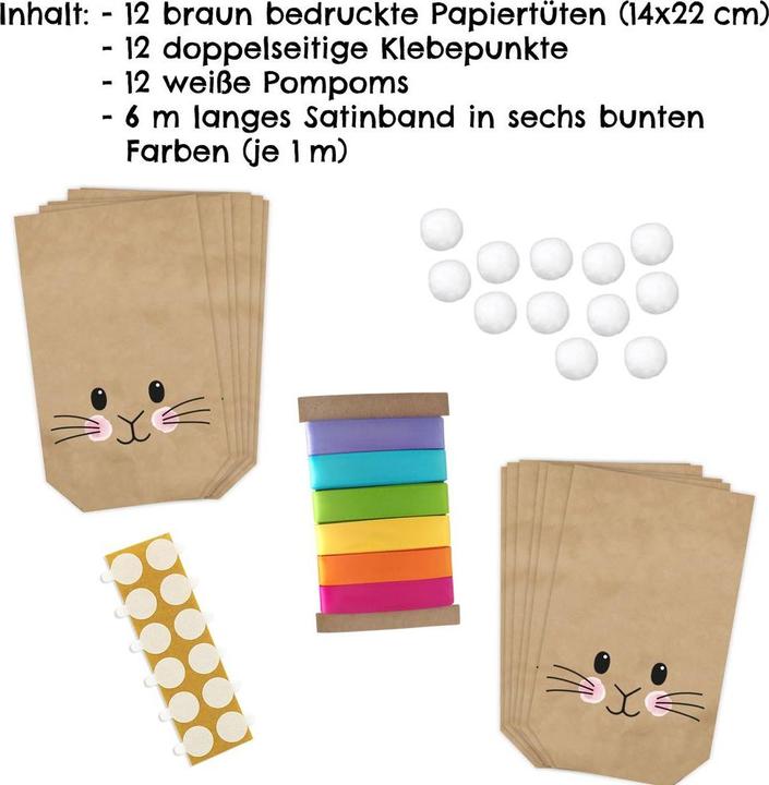 Productafbeelding Papierdrachen Tassen bedrukt met konijnmotieven